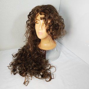 SOLD - Very Long Curly Wig Ringlets in Color Medium Golden Brown NEW WITH TAGS